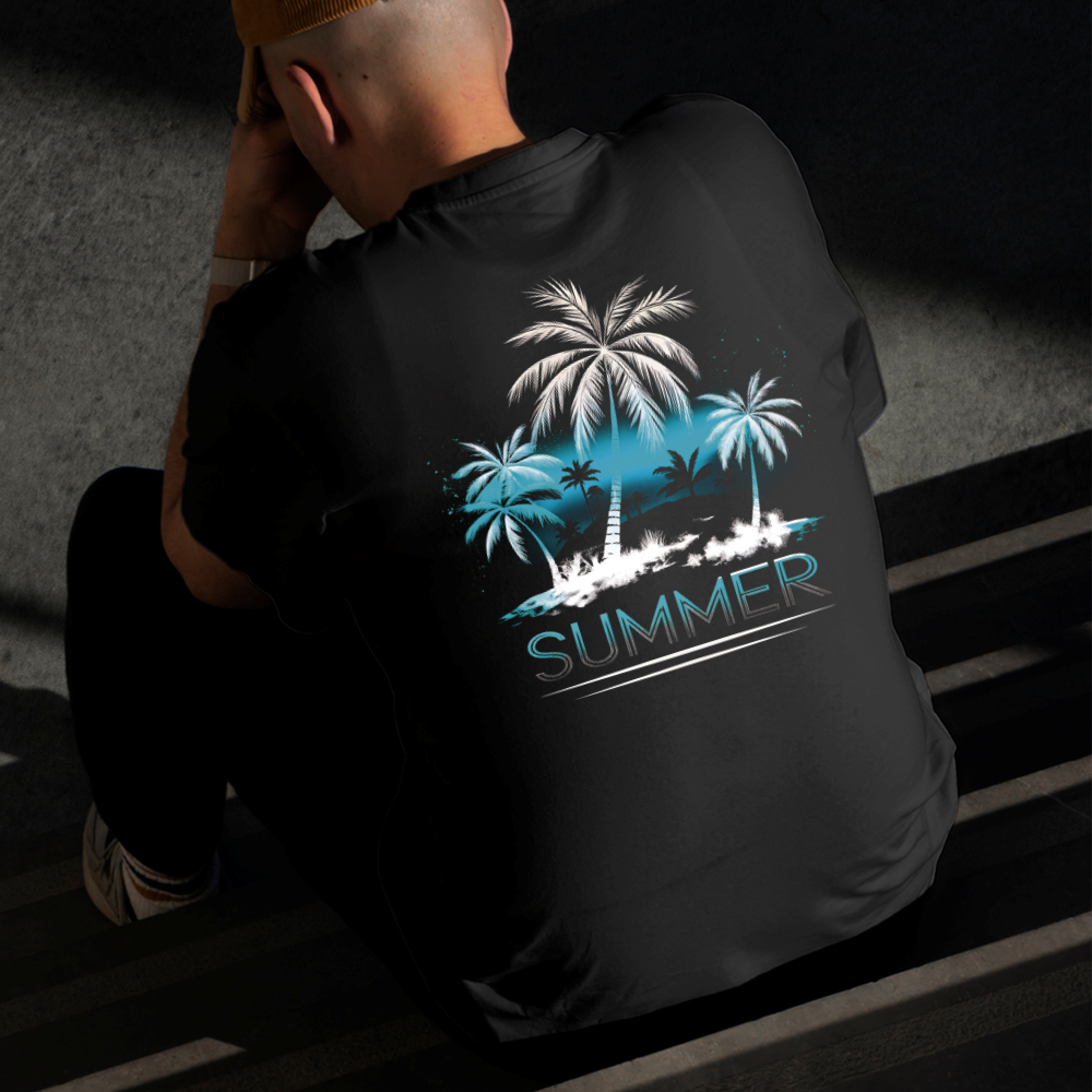 Camiseta Masculina Estampada Verão 100% Algodão Estilo Conforto Diário Do Tamanho P ao GG