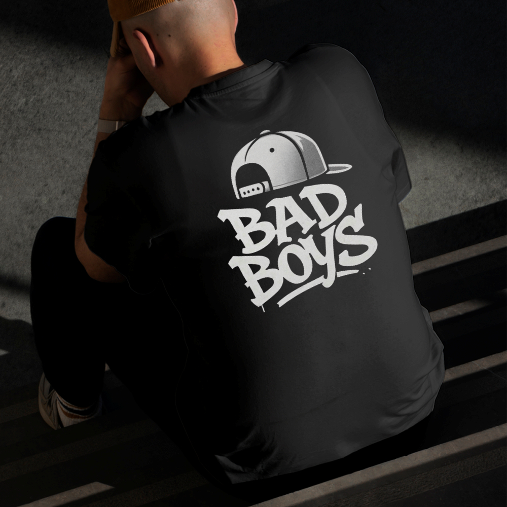 Camiseta Masculina Estampada Bad Boys 100% Algodão Estilo Conforto Diário Do Tamanho P ao GG