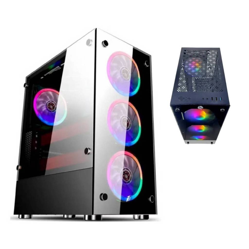 Gabinete Pc Gamer Com Filtro para Poeira superior e 4 Fans Rgb 1729