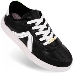 Tênis Molekinha Infantil Casual Menina Sneaker Fashion 2574 Preto e Branco
