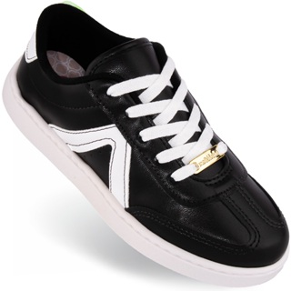 Tênis Molekinha Infantil Casual Menina Sneaker Fashion 2574 Preto e Branco em Oferta na Shopee
