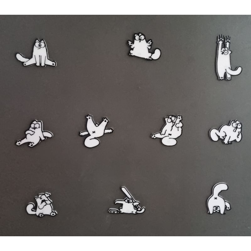 Kit 10 Ímãs Simon's Cat - Gato de Simon