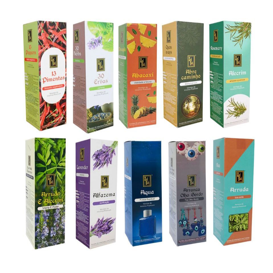 Incenso Zed Black Caixa com 25 Embalagens de 7 varetas cada. Total de 175 varetas por caixa. em Oferta na Shopee
