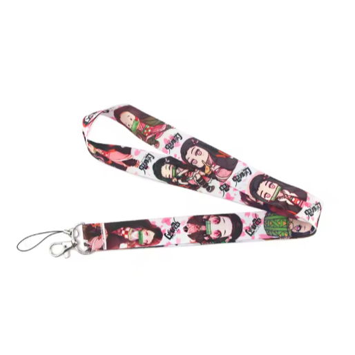 Cordão Colar Tirante Crachá - Nezuko Kamado kawaii Caçador de Demônios Caçador de Demônios