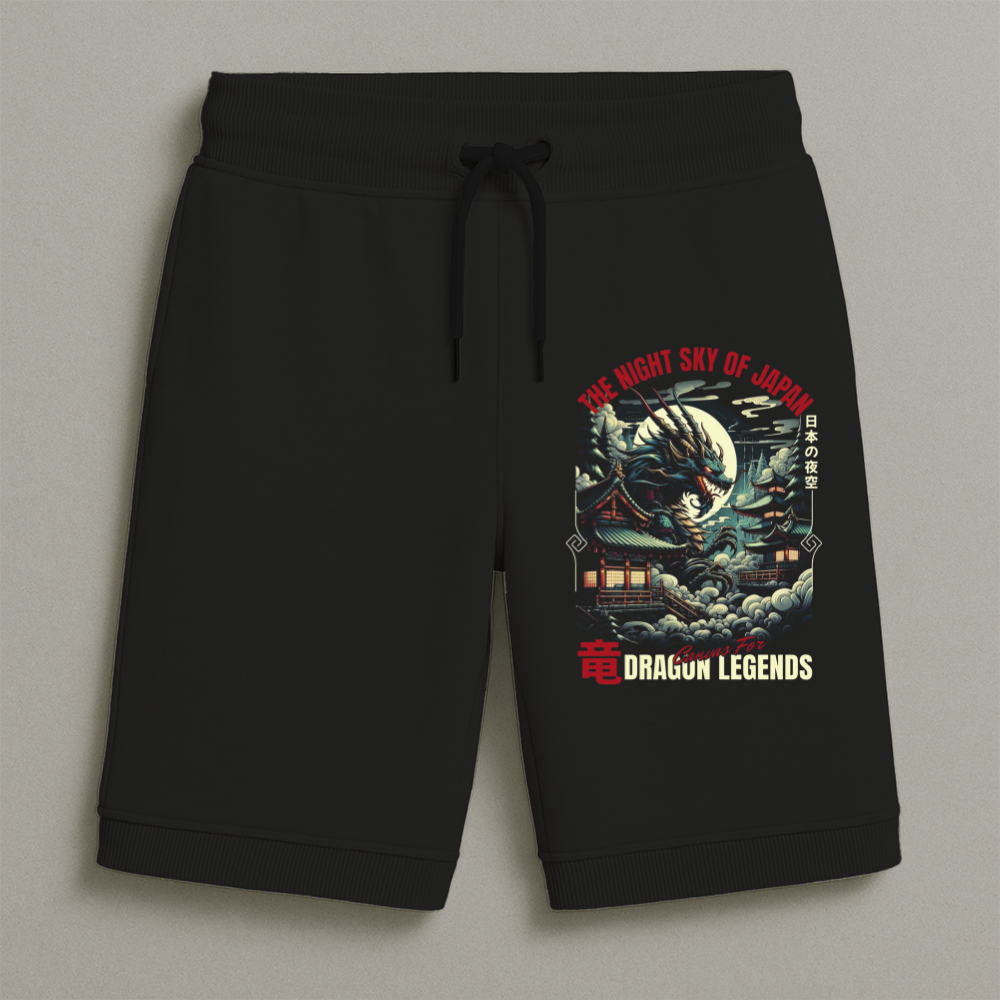 Bermuda Moletom Masculina Infantil Estampada Japan Conforto Streetwear Do Tamanho 8 Ao 16