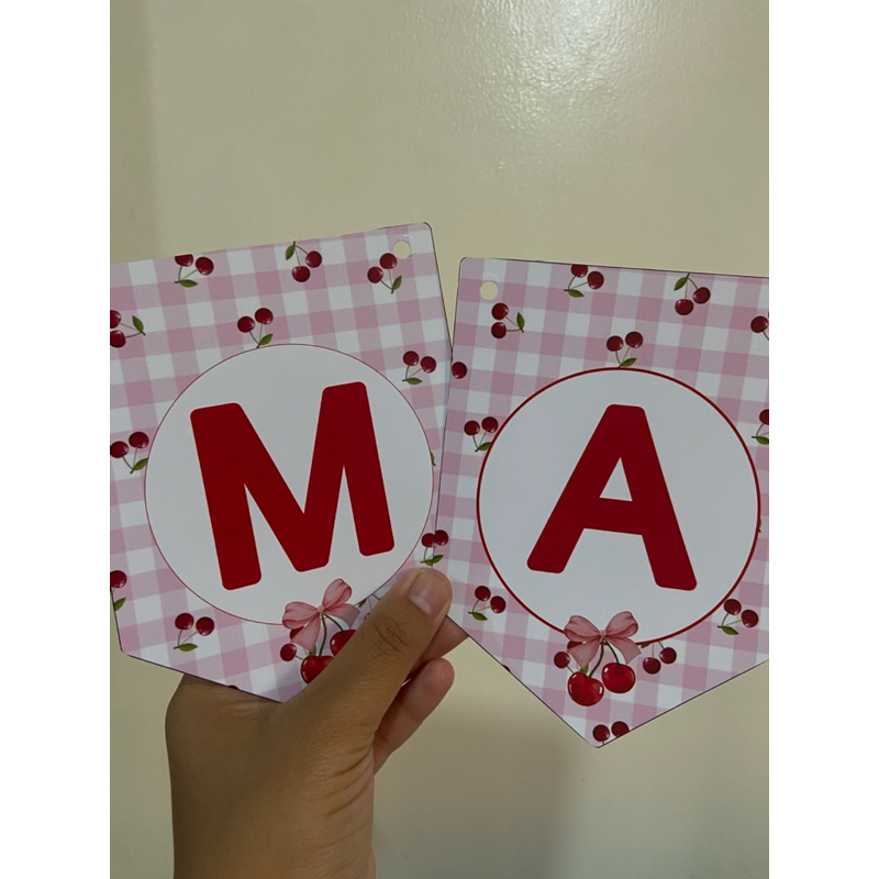Bandeirola Personalizada - Cerejinha ( Fazemos qualquer tema)