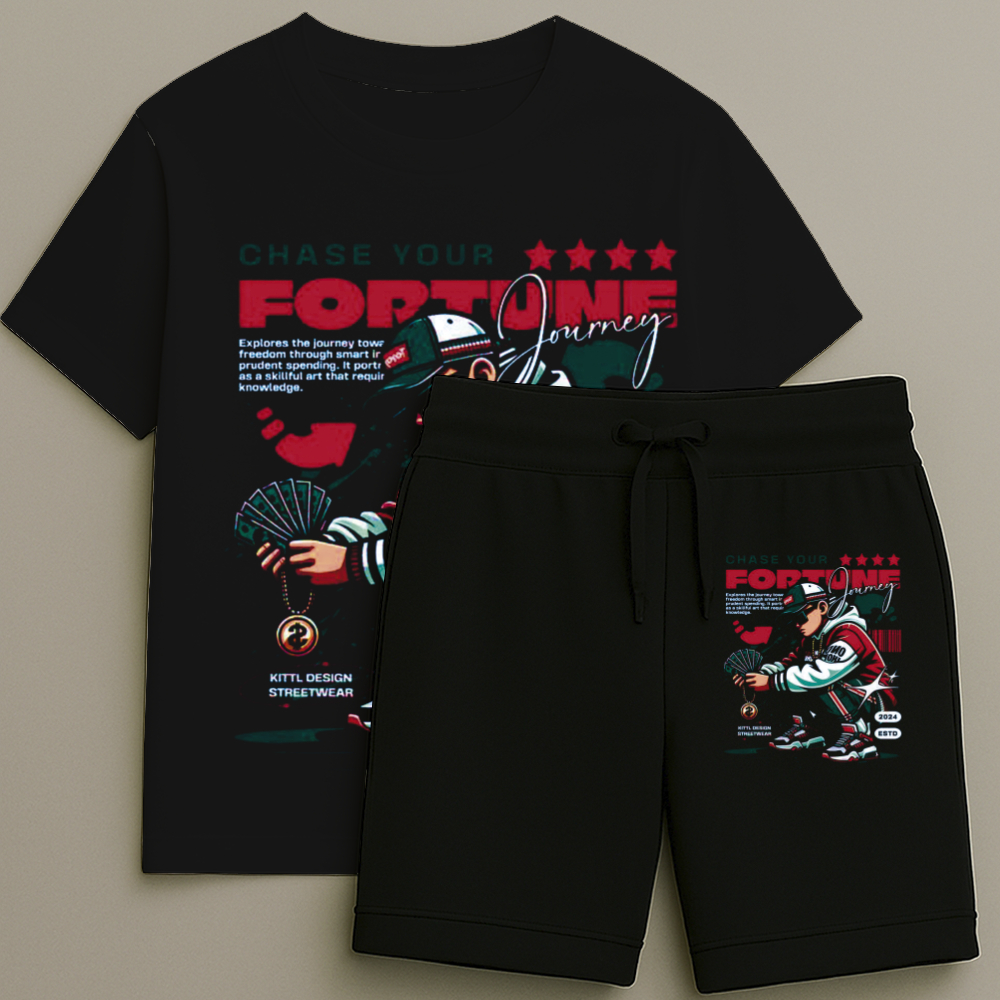 ]Camisa masculina Básica Camiseta Alta Qualidade 100% Algodão Estampa Menino Fortune Tamanho 2 ao GG