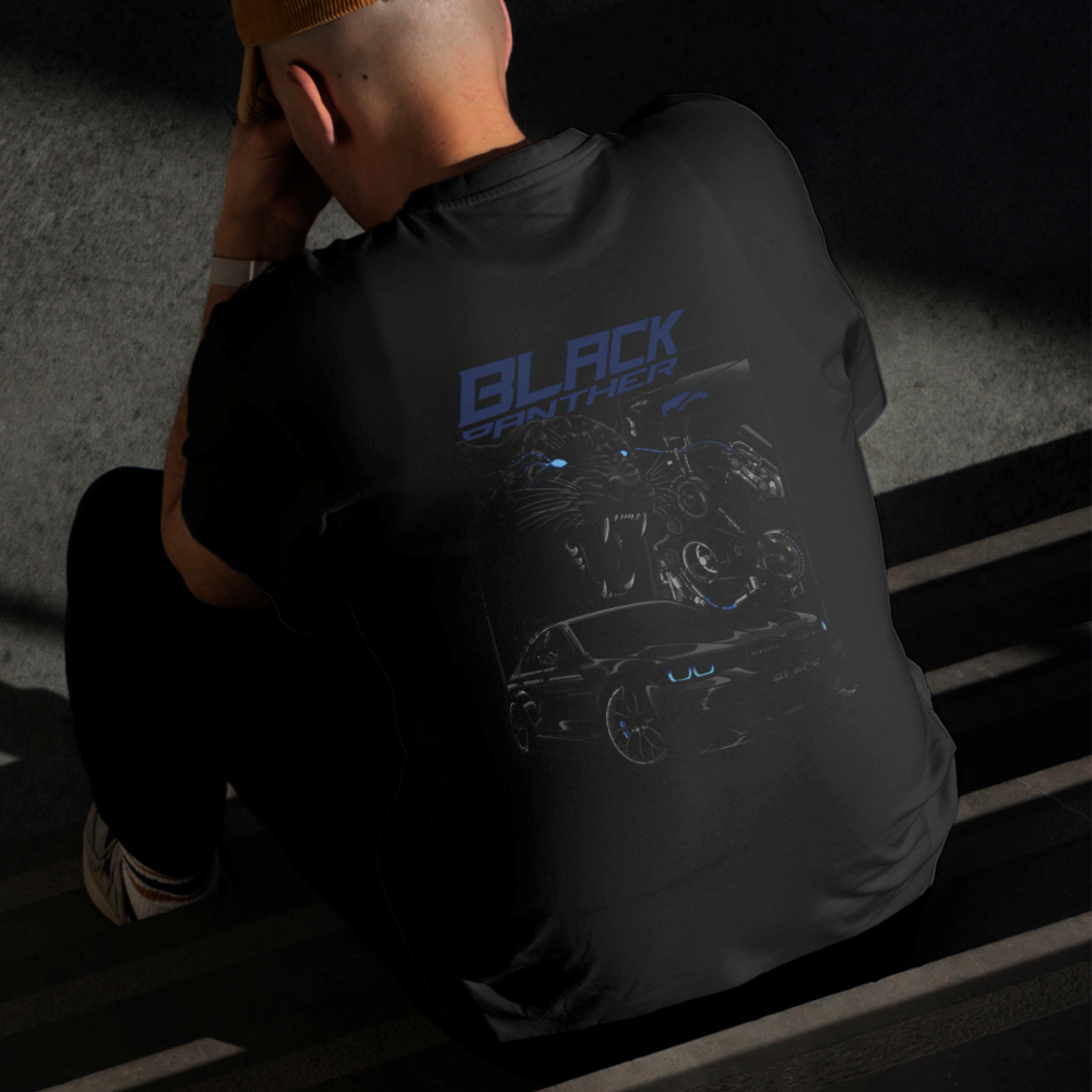 Camiseta Masculina Estampada Pantera 100% Algodão Estilo Conforto Diário Do Tamanho P ao GG