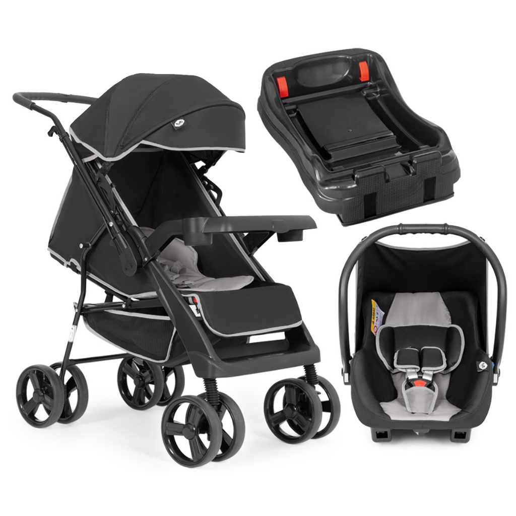 Carrinho De Bebê C/ Bebe Conforto+base Joy Preto Tutti Baby em Oferta na Shopee