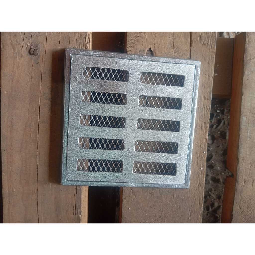 Ralo linear 15x15cm com tela anti inseto em aluminio e aro JR grelhas