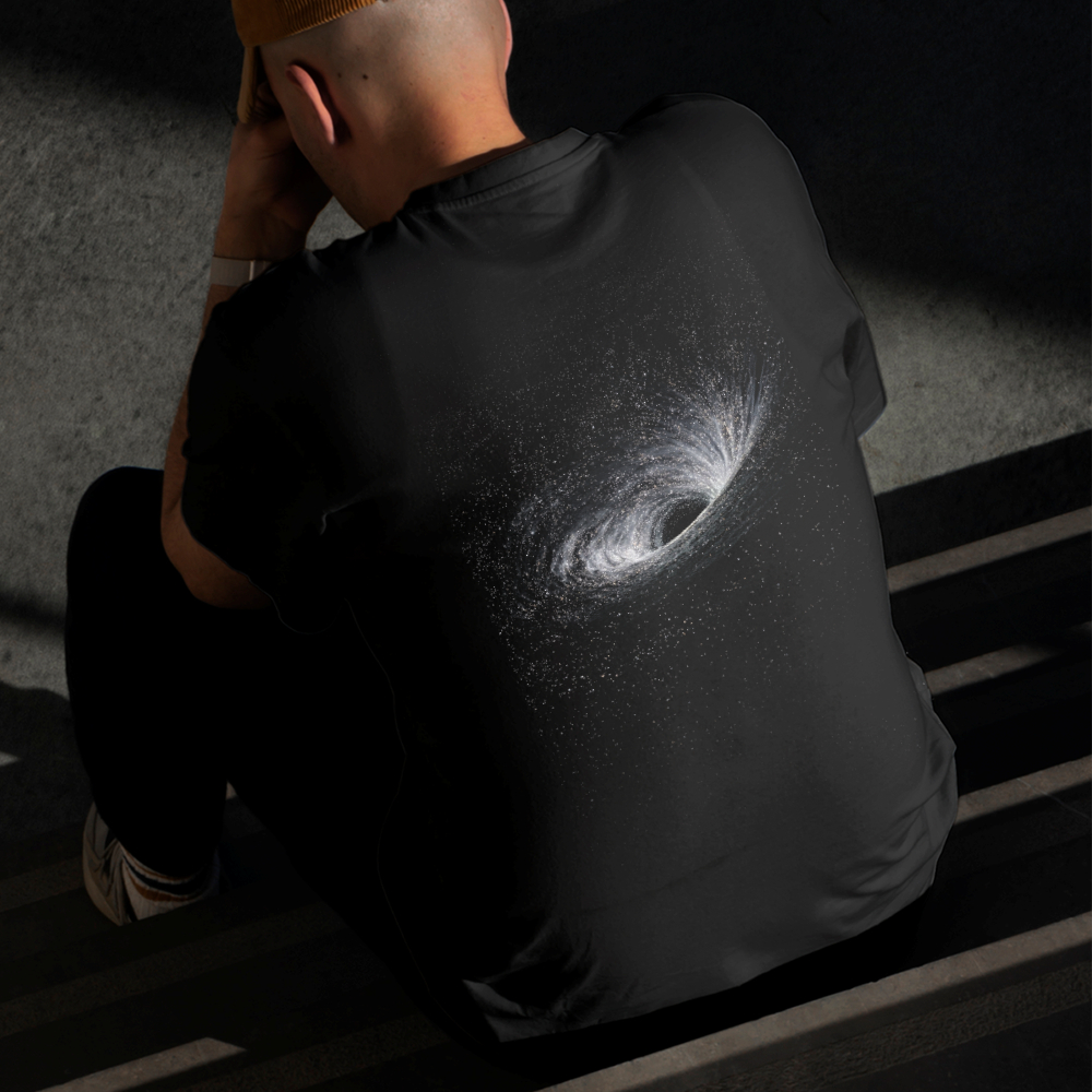 Camiseta Masculina Estampada Buraco Negro 100% Algodão Estilo Conforto Diário Do Tamanho P ao GG