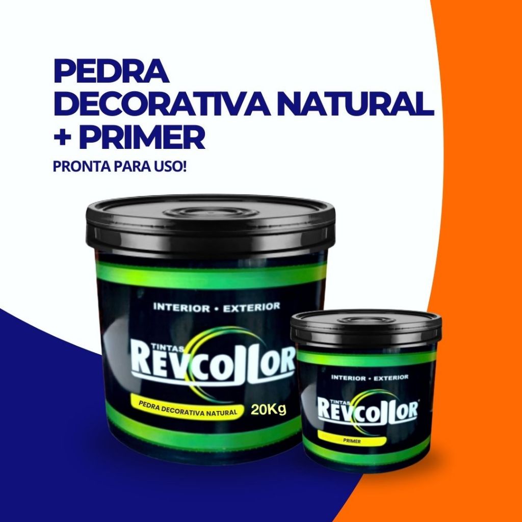 Texturas Revestimento Acrílico Pedras Naturais 20kg Revcollor + Primer