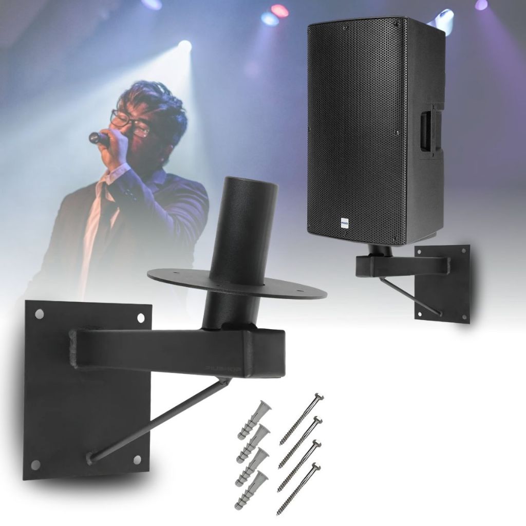 Suporte de Parede Compativel Caixa De Som Mondial Amvox Jbl Staner Oneal Ev Frahm Donner Datrel Profissional