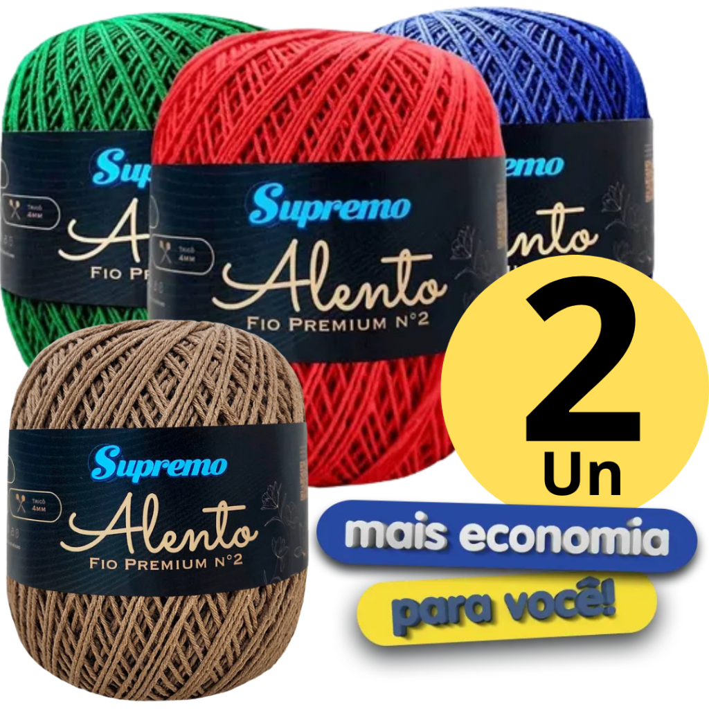 Linha Supremo Alento Premium Nr 2 500 metros (Mesma Espessura Fio Anne) em Oferta na Shopee