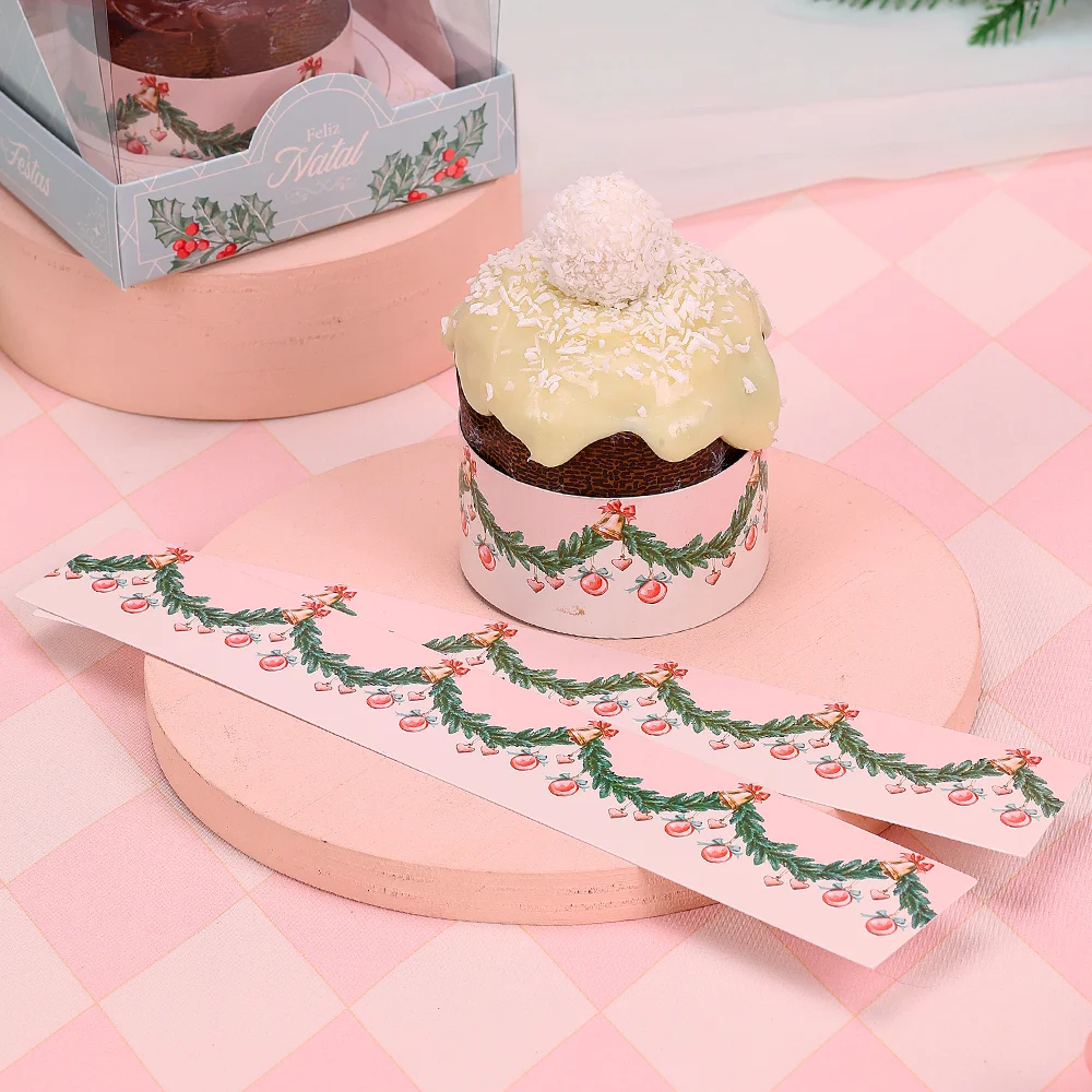 100 CINTA PARA MINI PANETONE DOCE NATAL 5274 (JANGO NATAL 2025)