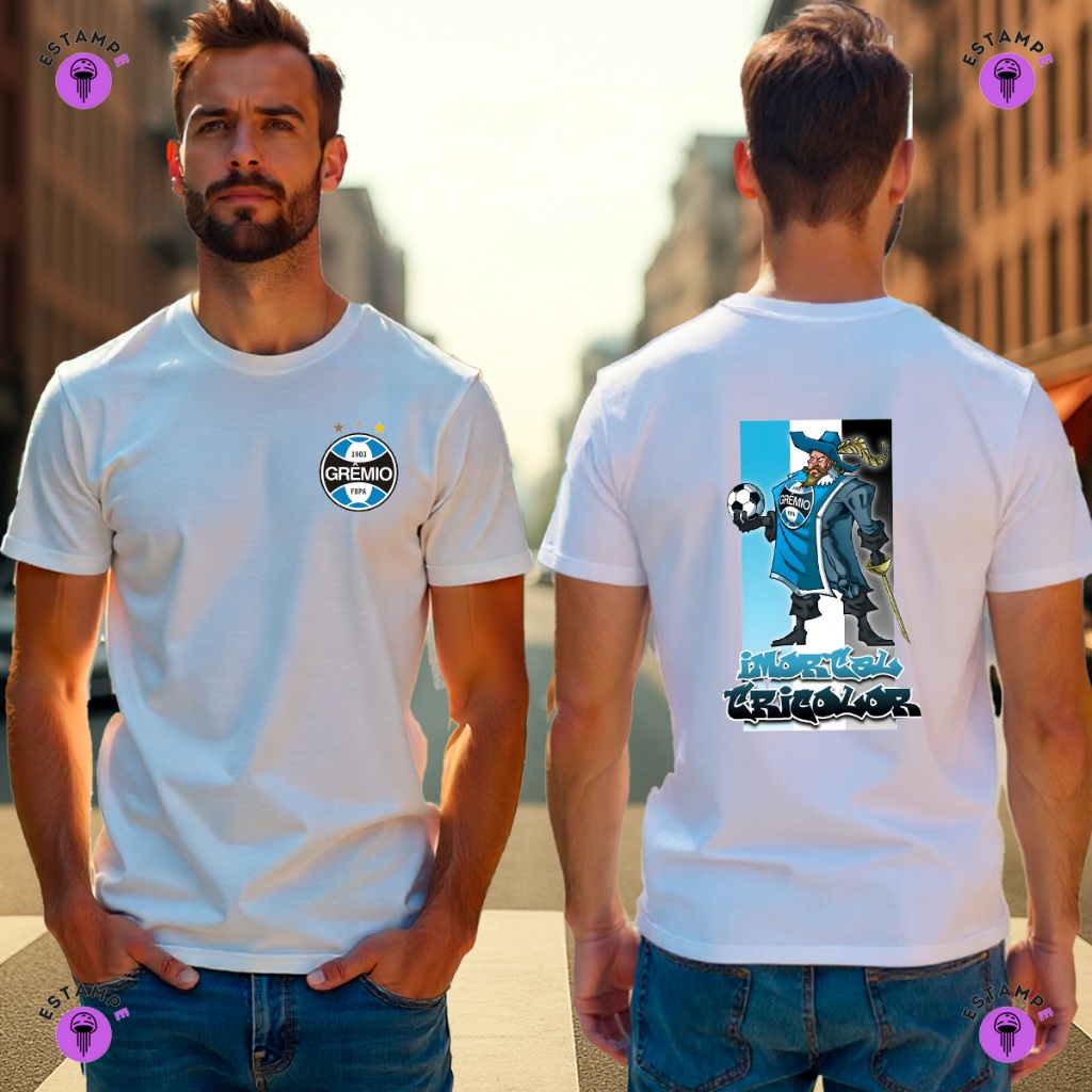 Camisa Camiseta Adulto Gremio Glorioso Time Futebol Blusa 100% Algodão Premium Unissex
