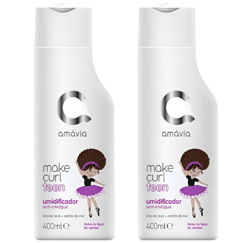 Amávia Kit Make Curl Kids - 02 umidificadores Ultra hidratante hair kids
