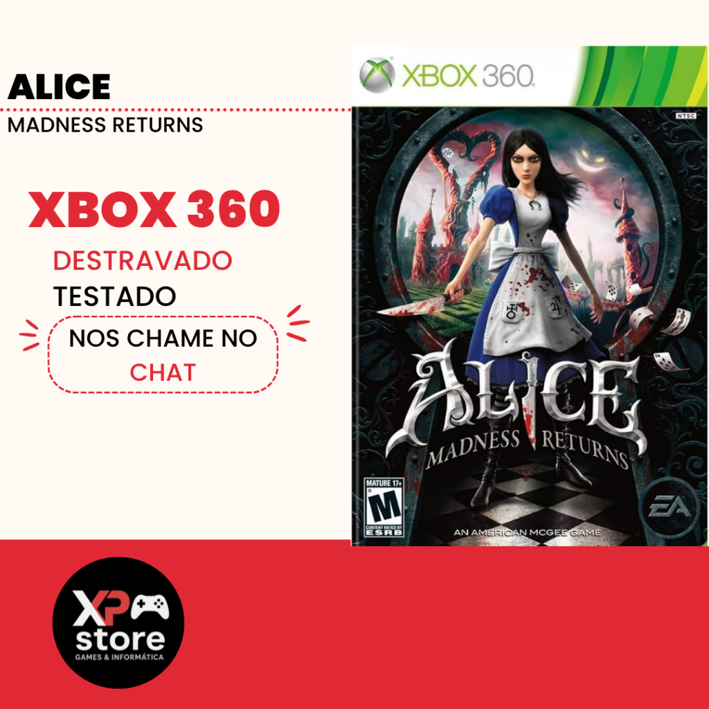 ALICE MADNESS RETURNS-XBOX 360 DESTRAVADO-MIDIA FISICA