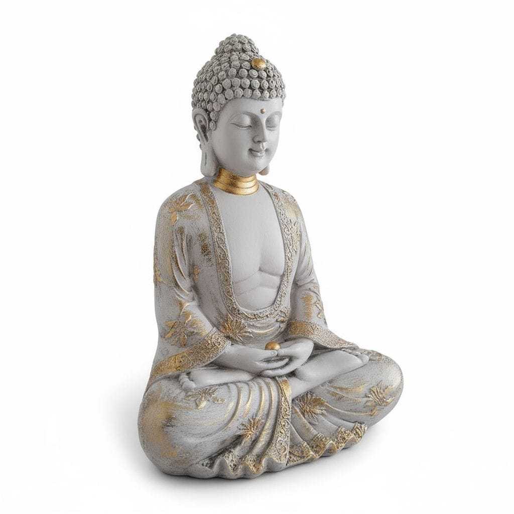 Estatueta Buda Hindu Tailandês Tibetano Meditando 22cm em Oferta na Shopee
