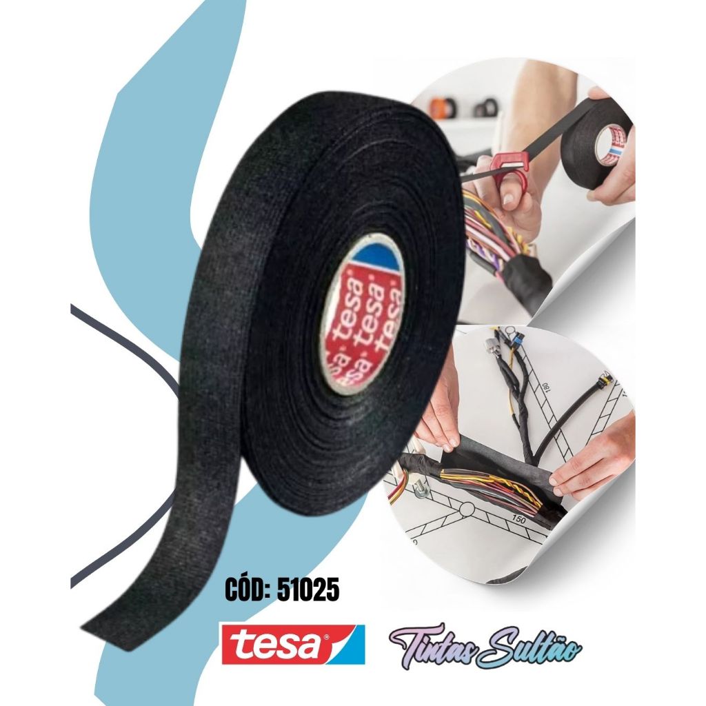 Fita Isolante Chicote Anti-chamas Tesa 19mm X 25mts