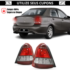 Par/Un Lanterna Traseira Etios 2017 2018 2019 2020 2021 Sedan Fume Novo