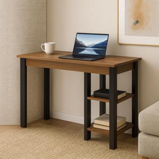 PROMOÇÃO Mesa para Escritório Super Resistente Pequena Com Prateleiras em Oferta na Shopee