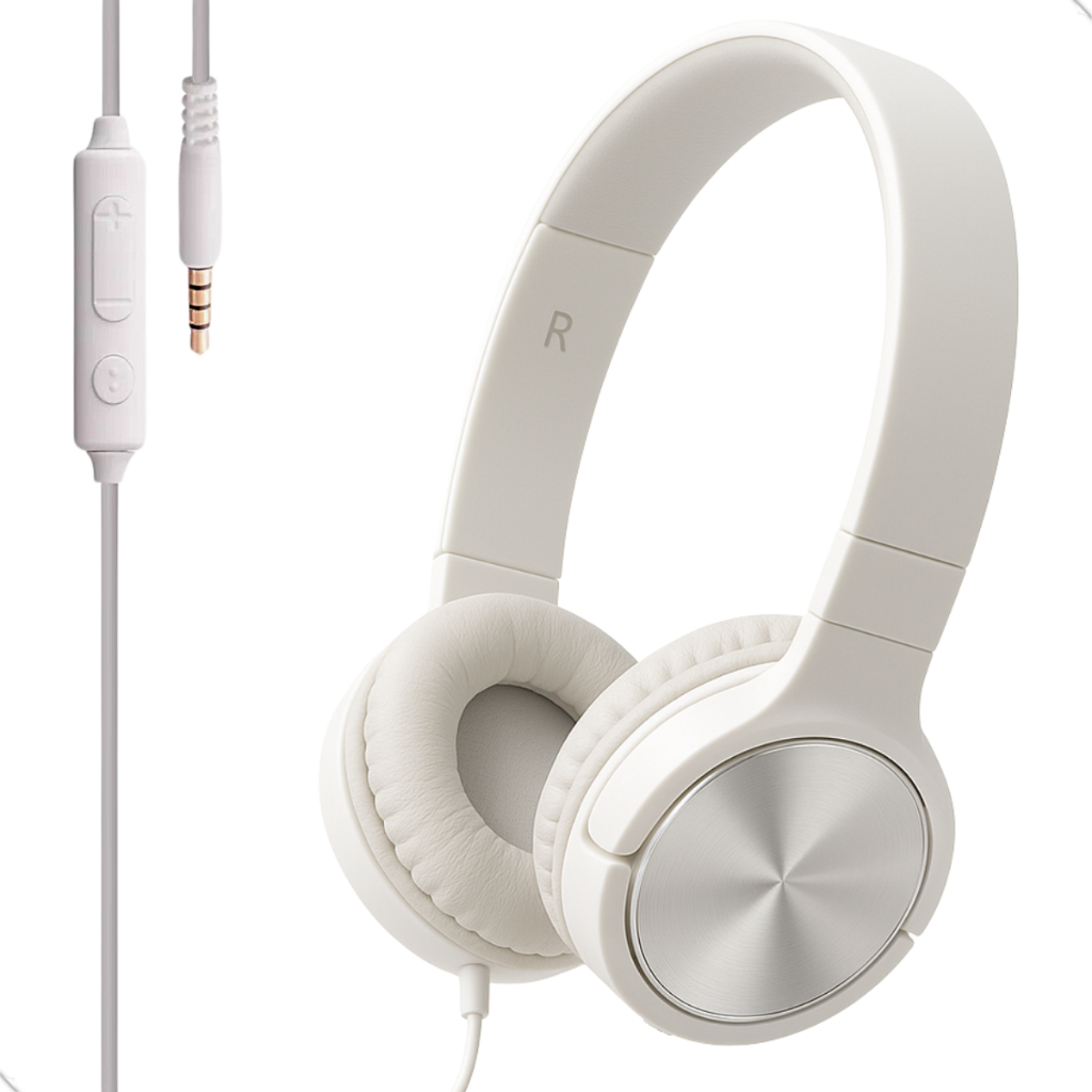 Fone de Ouvido com Fio Estéreo | Microfone HD | Confortável para Estudo, Musicas e Home Office