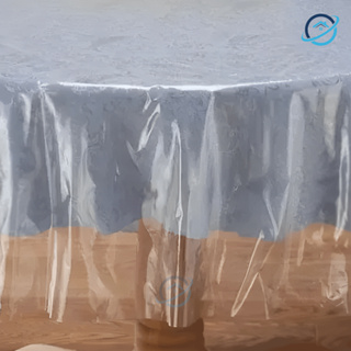 Toalha De Mesa Redonda Plástico Transparente 1,20m Diâmetro em Oferta na Shopee