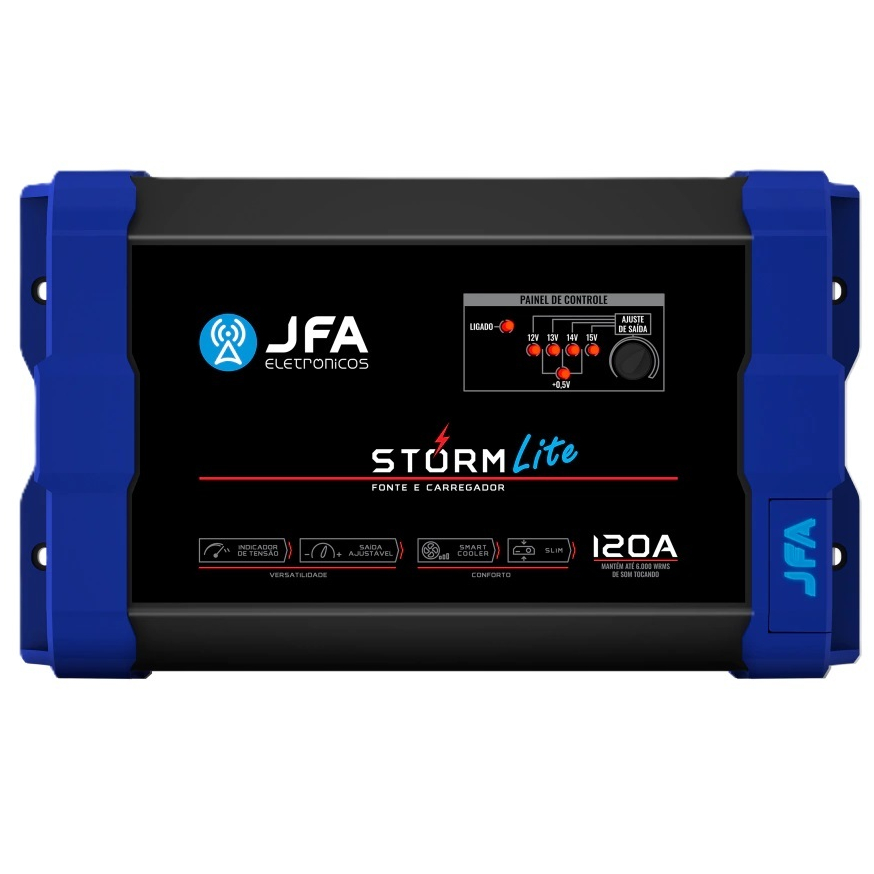 Fonte Carregador Automotivo JFA 120A Storm Lite Bivolt Automático em Oferta na Shopee