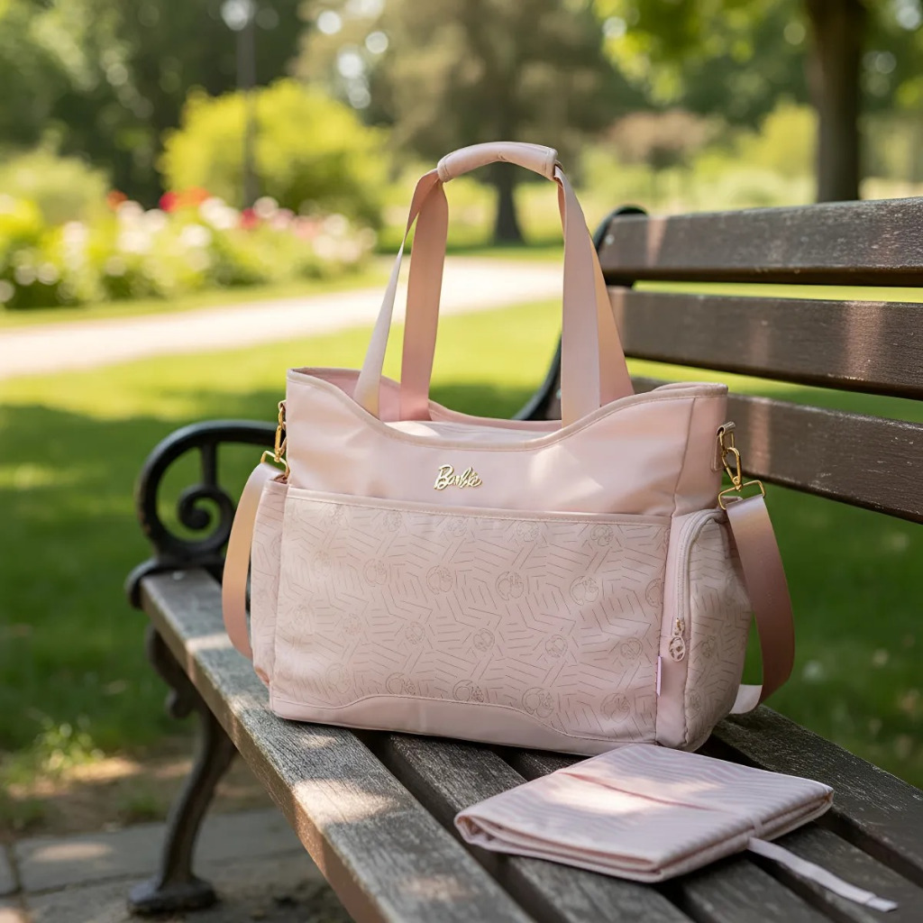 Bolsa Maternidade Sacola Transversal Barbie Baby Bag Meninas