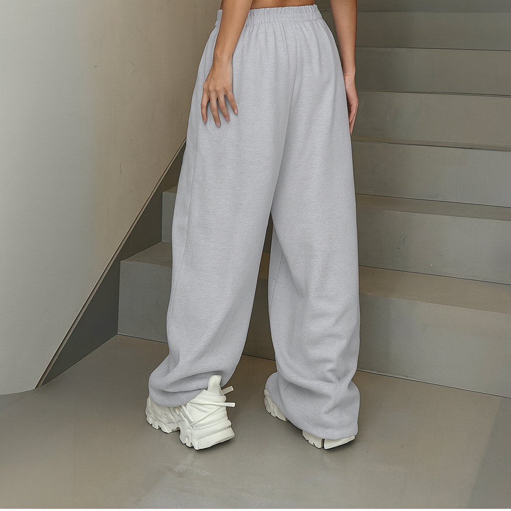 Calça Unissex Moletom Baggy Streetwear Básica Wide Leg Gym versátil HipHop 100% Algodão Premium Confortável Exclusiva em Oferta na Shopee