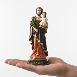 Imagem Sao Jose Resina 15Cm Oracao Familia Devocao Protecao em Oferta na Shopee