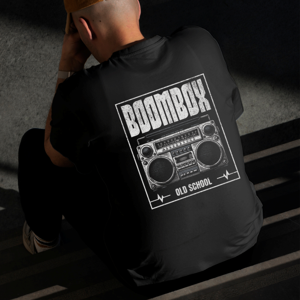 Camiseta Masculina Estampada Caixa de Som 100% Algodão Estilo Conforto Diário Do Tamanho P ao GG