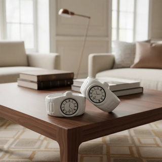 Enfeite Cinzeiro relógio de Cerâmica. em Oferta na Shopee