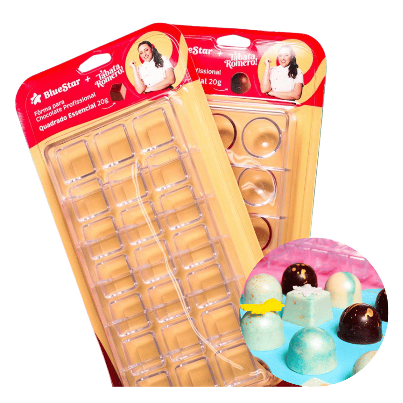 Forma para Chocolate  Bombom Trufa Doces Finos  Profissional de Acrílico 20g  Bluestar Tabata Romero Fácil Desmoldagem em Oferta na Shopee
