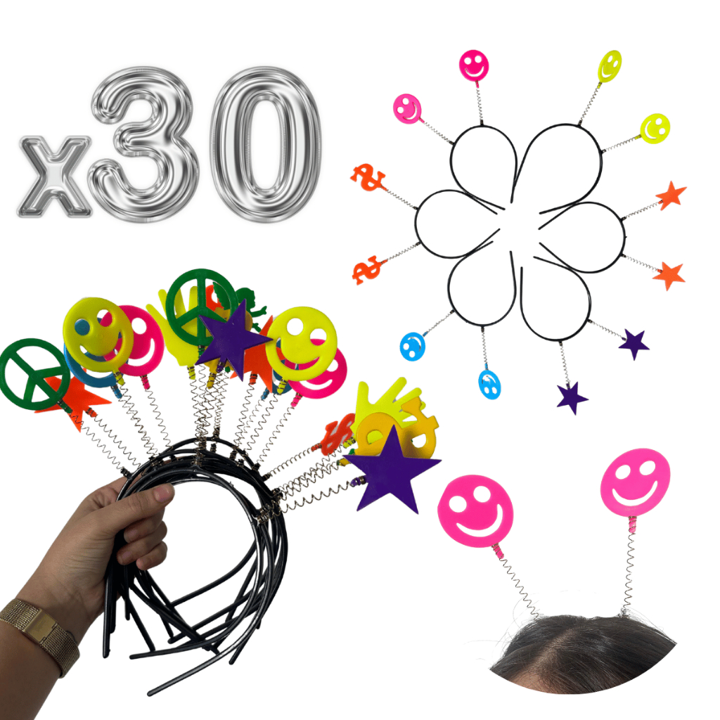 Tiaras Arquinho Neon Divertida 30 Unidades Sortidas Festa Casamento Aniversario Balada Farra em Oferta na Shopee