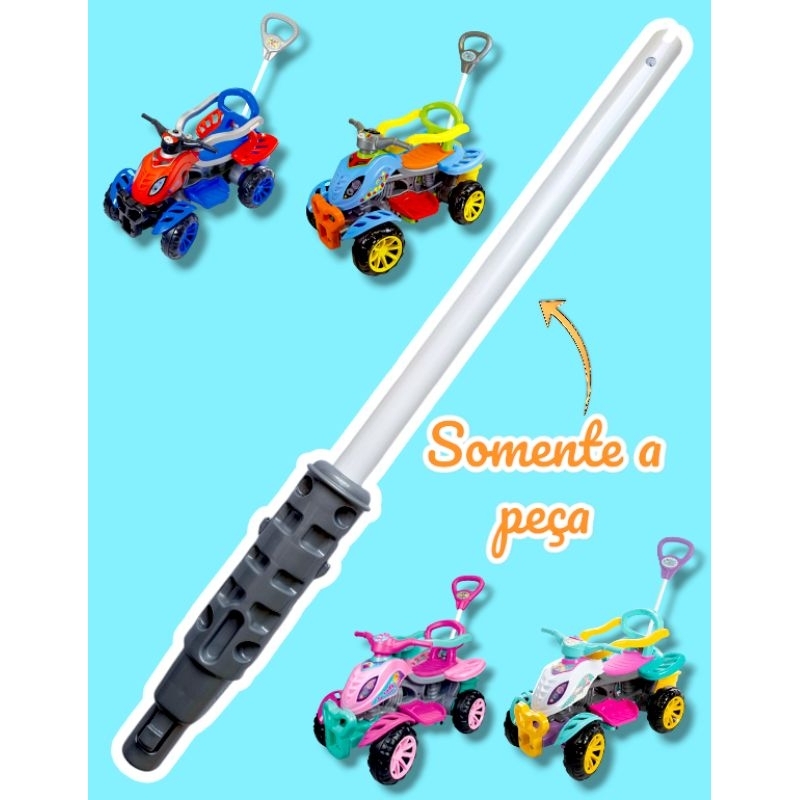 Peça trava e cano de ferro tubo haste empurrador para carrinho de passeio quadriciclo Maral original peça