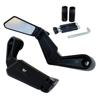 PAR DE RETROVISOR WINGS PONTA GUIDÃO UNIVERSAL CAFÉ RACER 7/8 PRETO em Oferta na Shopee