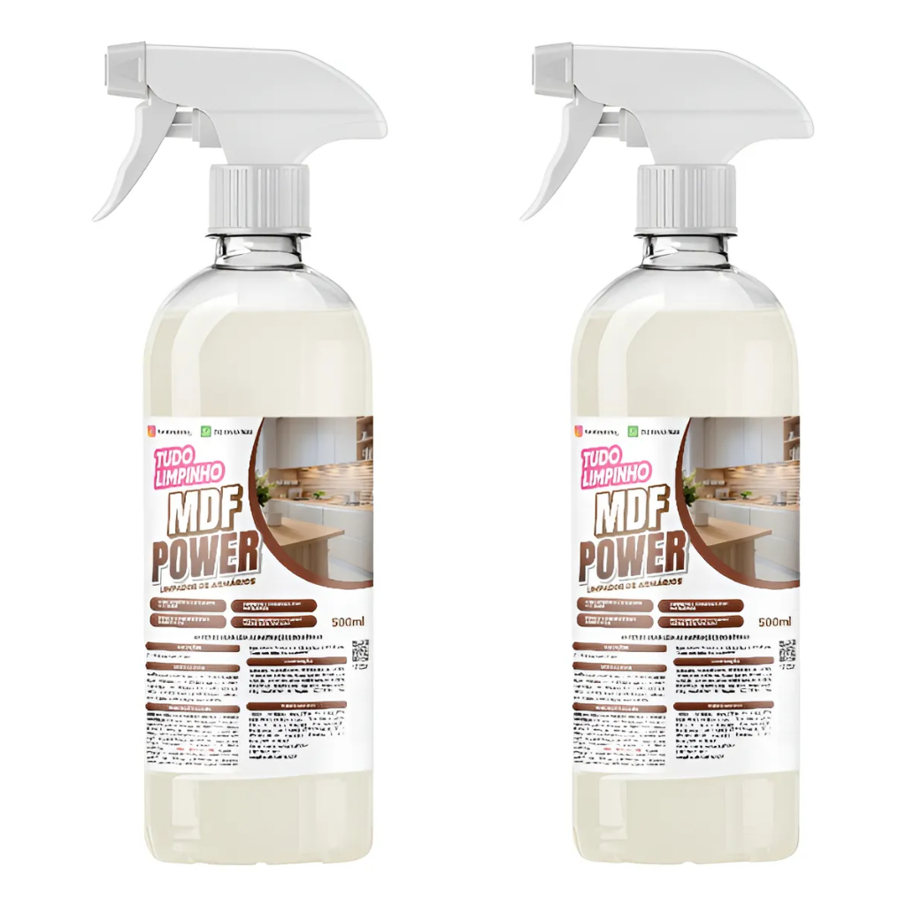 2 Limpador Perfumado Mdf Power Moveis Tudo Limpinho 500ml