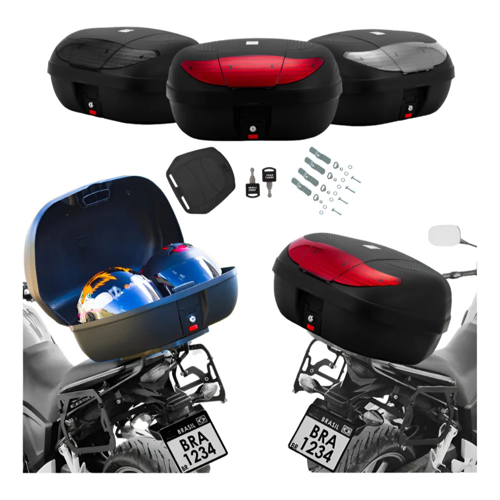 BAU PRO TORK 45 LITROS MOD SMART BOX 2 PRETO C / LENTE VERMELHA em Oferta na Shopee