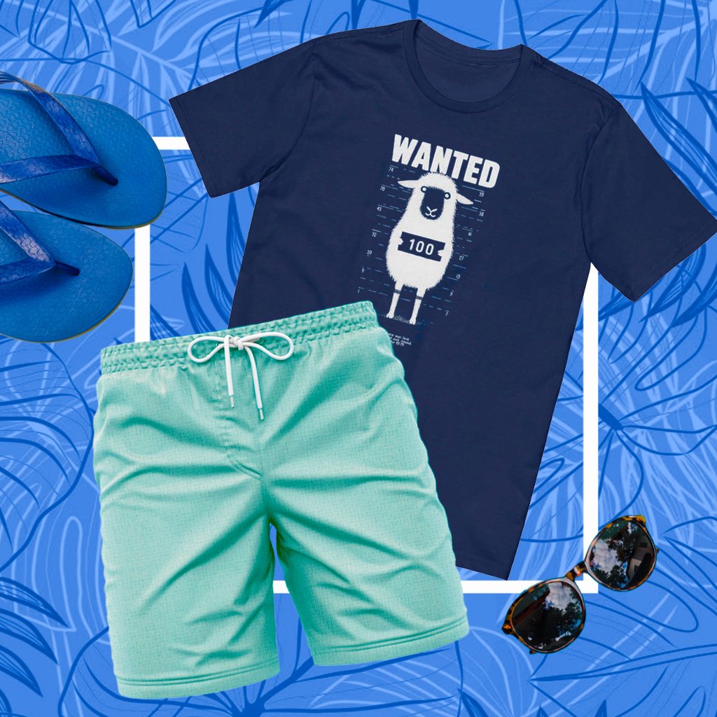 Conjunto Masculino Short Linho Mauricinho Camiseta 100% Algodão Premium Estampada Look Estiloso