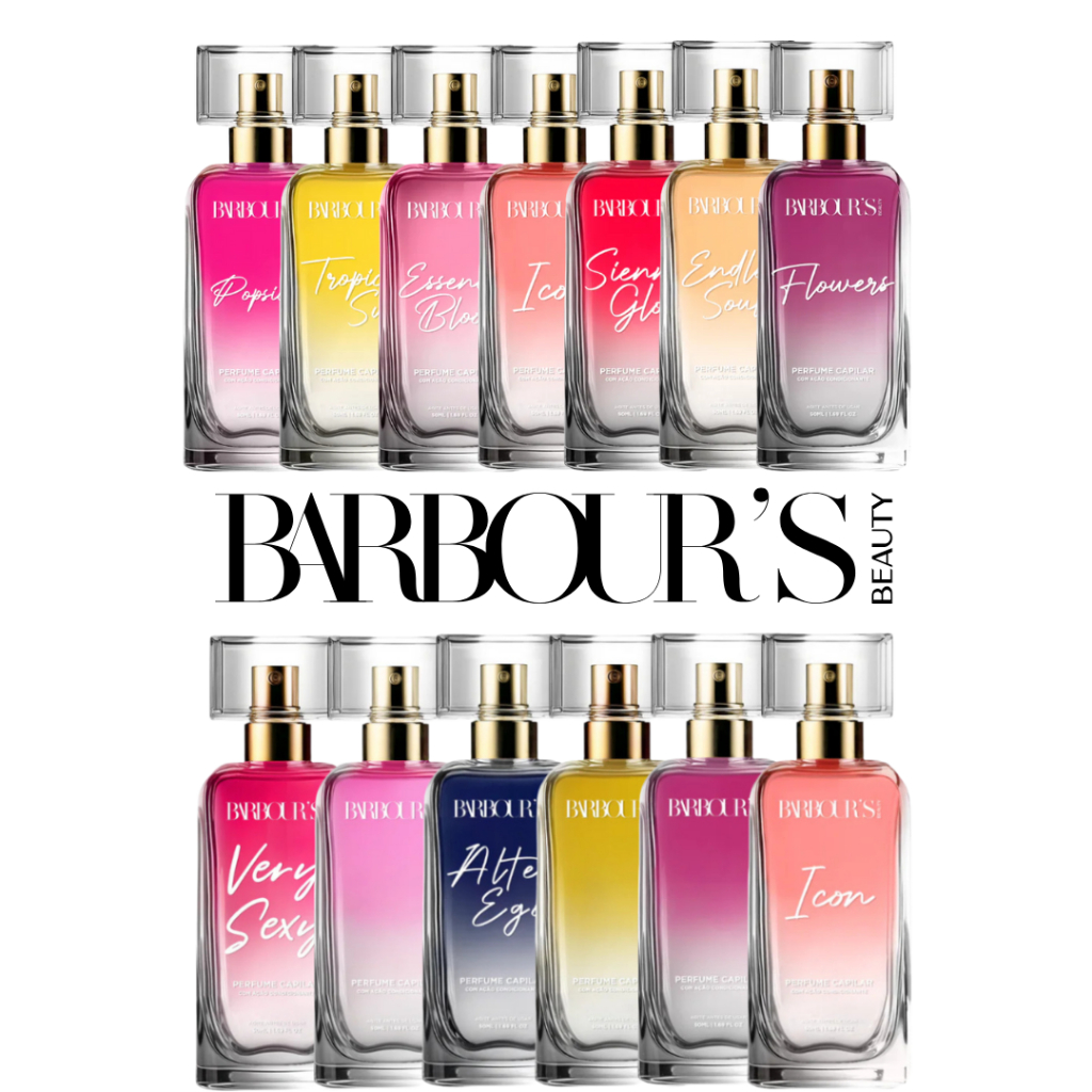 Perfume Capilar Finalizador Barbour's  Beauty  Escolha sua Fragrancia - 50-60ml em Oferta na Shopee