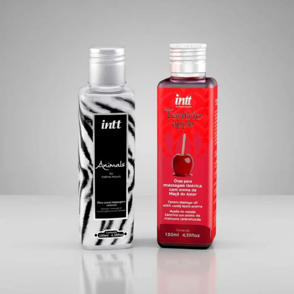 Kit Óleo Tântrico Corporal Animals Tantric Apple Maça do Amor Massagem Corporal Relaxante Sensual