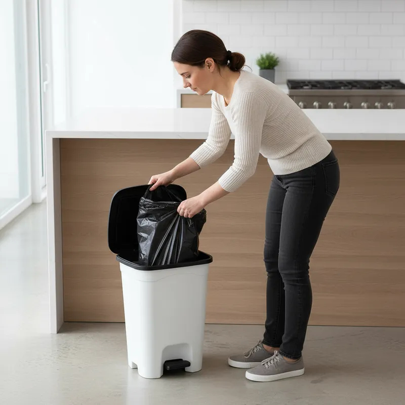 Lixeira Plástica 15 Litros – Com Pedal Resistente Reforçada Linha Premium Luxo