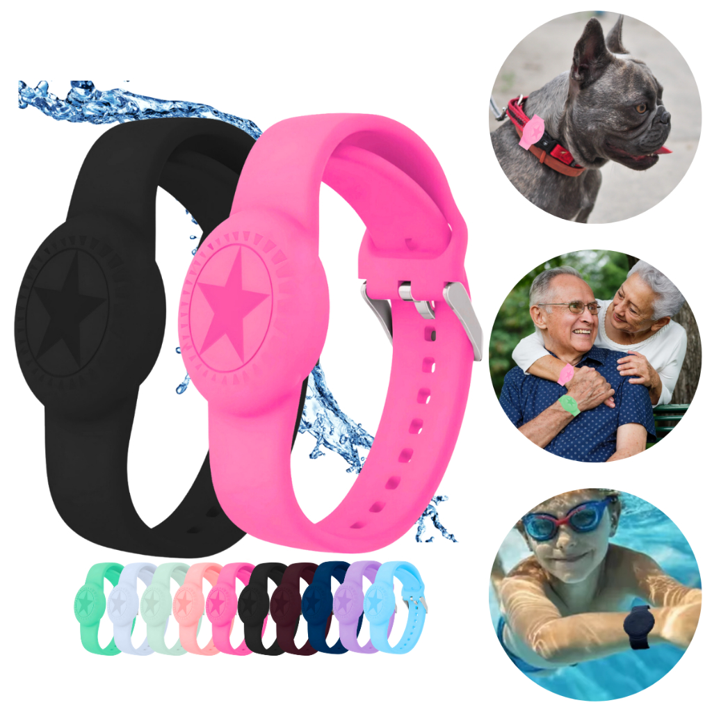 Pulseira Silicone Para Airtag Localizador Rastreador GPS Infantil Adulto Imperme