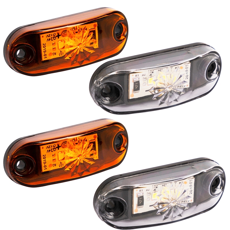kit 4 delimitadora bivolt 12v 24v sinaleira lanterna lateral frontal carro moto caminhão