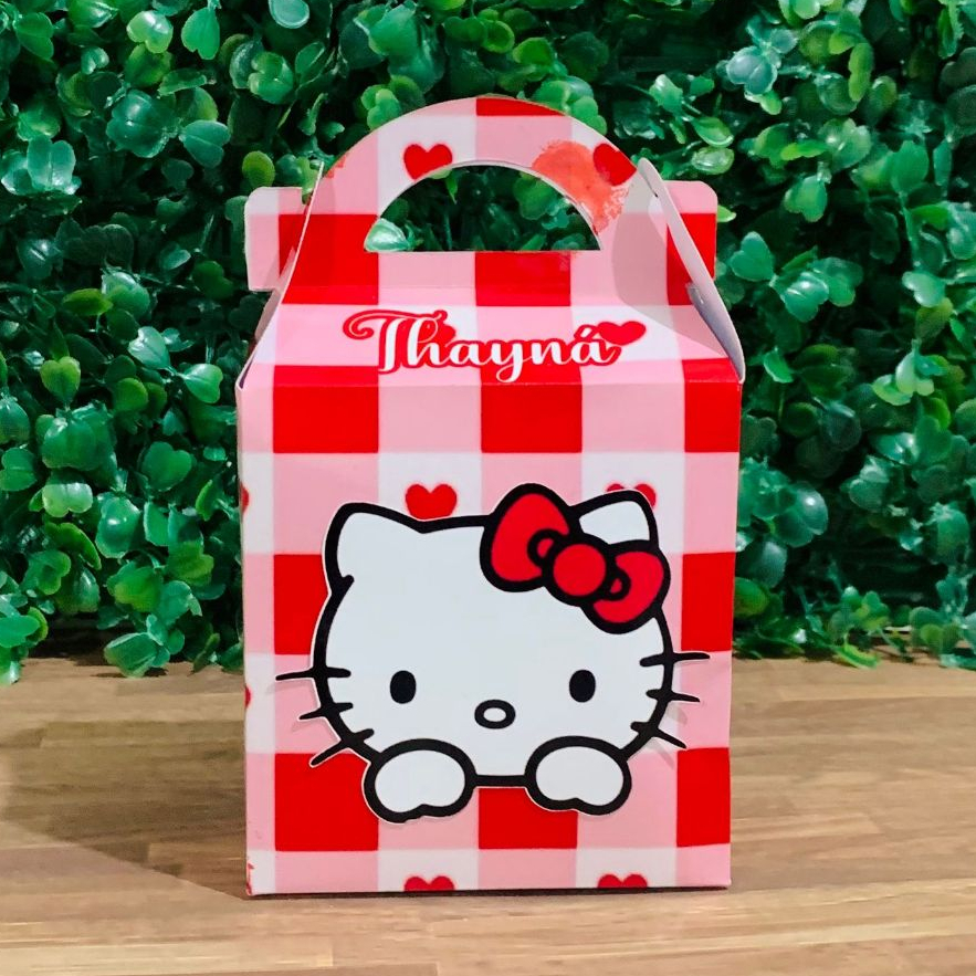 Caixa maletinha lembrancinha personalizada Hello Kitty em Oferta na Shopee