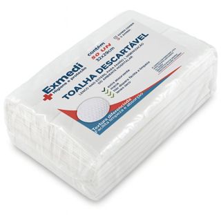 50Un Lenços Toalhas Multiuso para Banho e Limpeza Corporal Exmedi em Oferta na Shopee