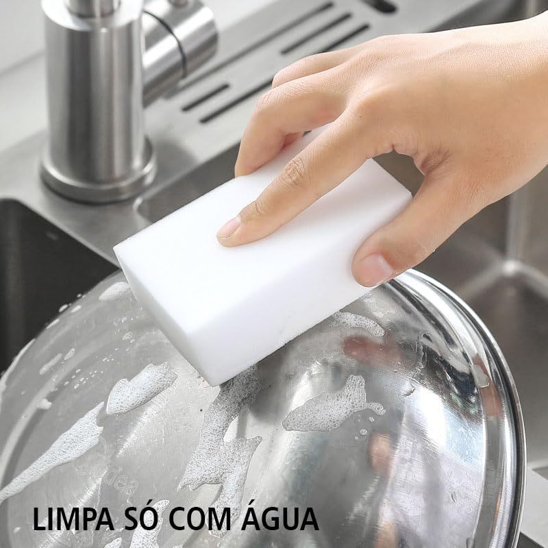 Esponja Mágica Multiuso Fina Selenita – Remove Manchas, Limpeza Rápida e Sem Produtos Químicos