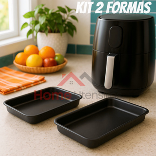 Kit 2 Forma Assadeira Para Forninho Alumínio Anteaderente  Forma Pequena Rasa Retangular em Oferta na Shopee